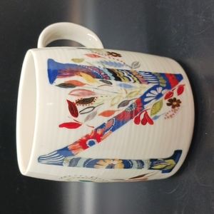 Starla Halfmann Ceramic Anthropologie Monogram "N" Mug/Cup   12 Oz   NWOT